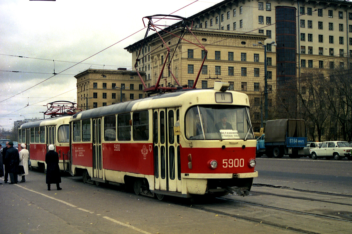 Москва, Tatra T3SU № 5900; Москва — Исторические фотографии — Трамвай и Троллейбус (1946-1991)