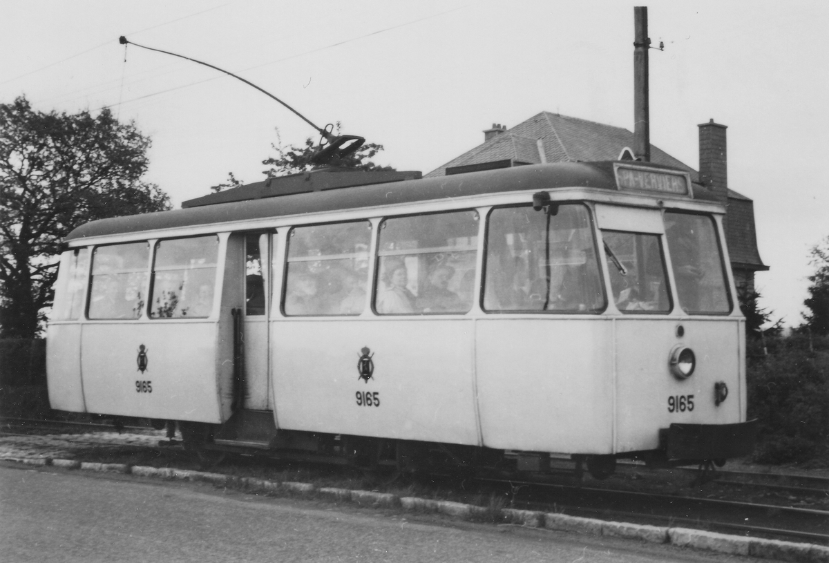 Liège, FN Panoramique 2-axle motor car nr. 9165; Verviers — S.N.C.V.  tram Verviers — Spa