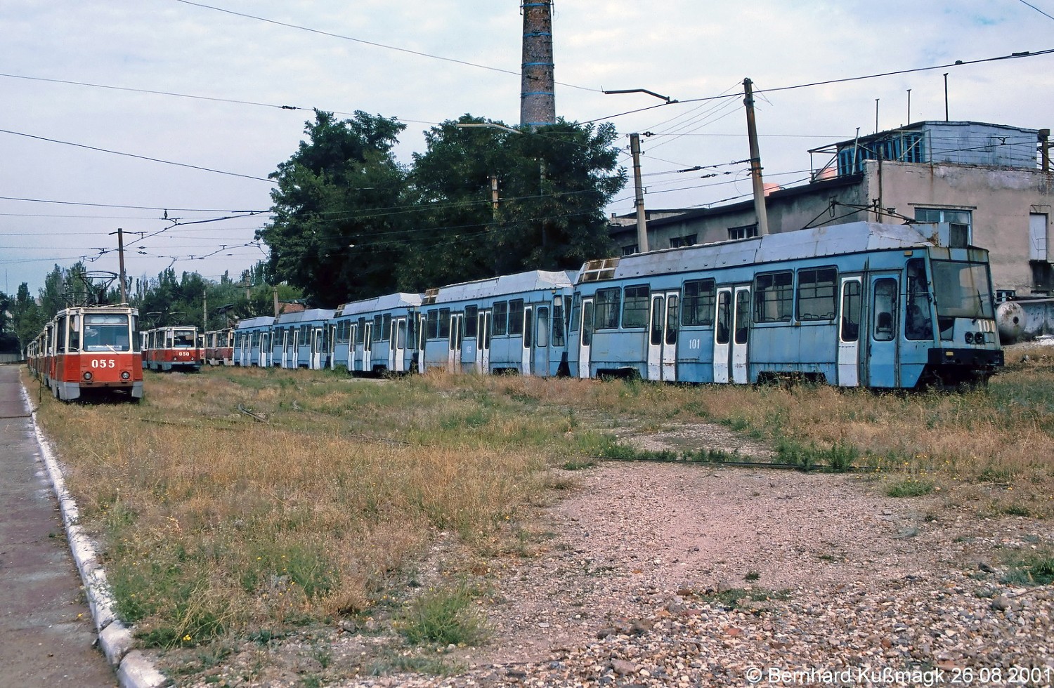 Енакиево, 71-605А № 055; Енакиево, ЛТ-10 № 101; Енакиево — Исторические фотографии