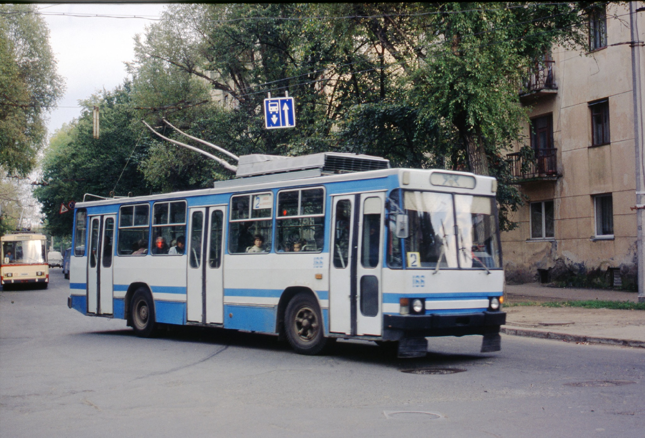 Ивано-Франковск, ЮМЗ Т2 № 166; Ивано-Франковск, Škoda 14Tr02 № 131; Ивано-Франковск — Исторические фотографии