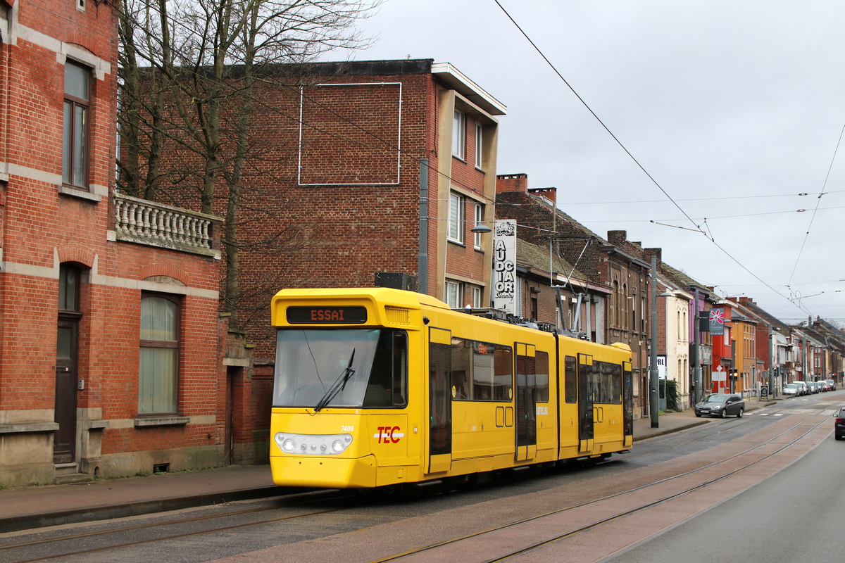 Charleroi, BN/ACEC type 6100 6-axle № 7409; Charleroi — Excursion with the renovated 7409 and the original 7414 to and along the unused metro (20/02/2022)