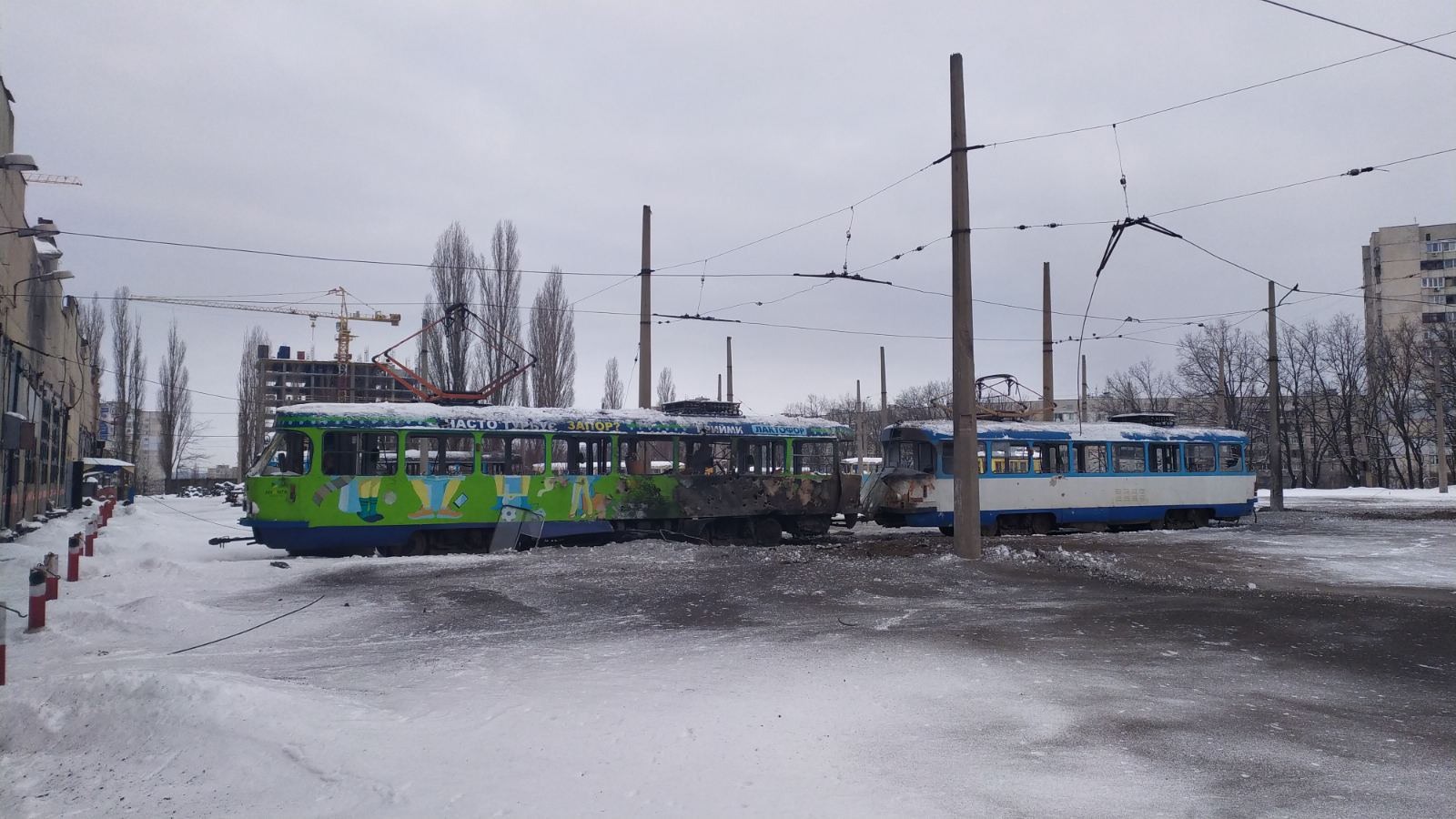 Harkiva, Tatra T3A № 5168; Harkiva — Aftermath of Bombardments of Saltovskoe Tram Depot