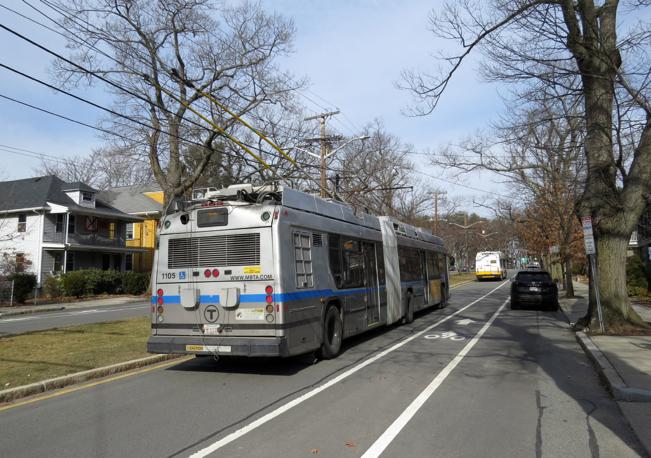 Boston, Neoplan DMA-460LF № 1105; Boston — Farewell to Cambridge Trolleybuses — Fantrip 19.02.2022