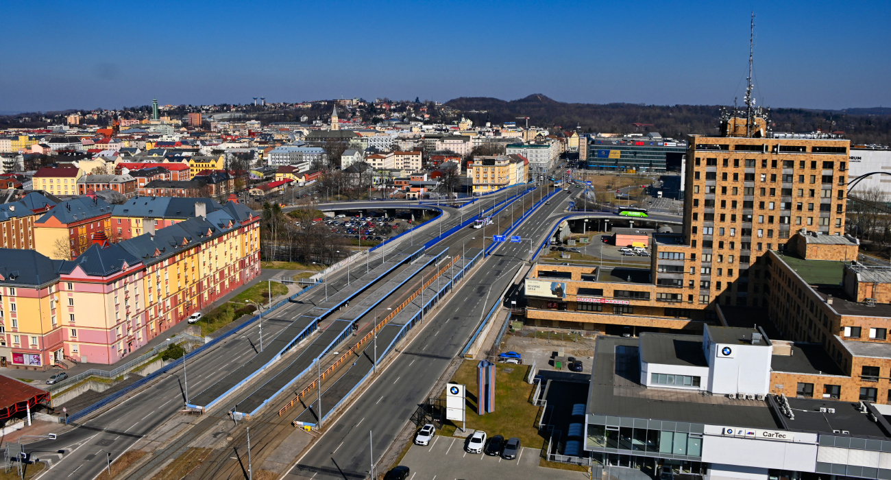 Острава — Трамвайные линии и инфраструктура; Острава — Фото с Tieto Towers