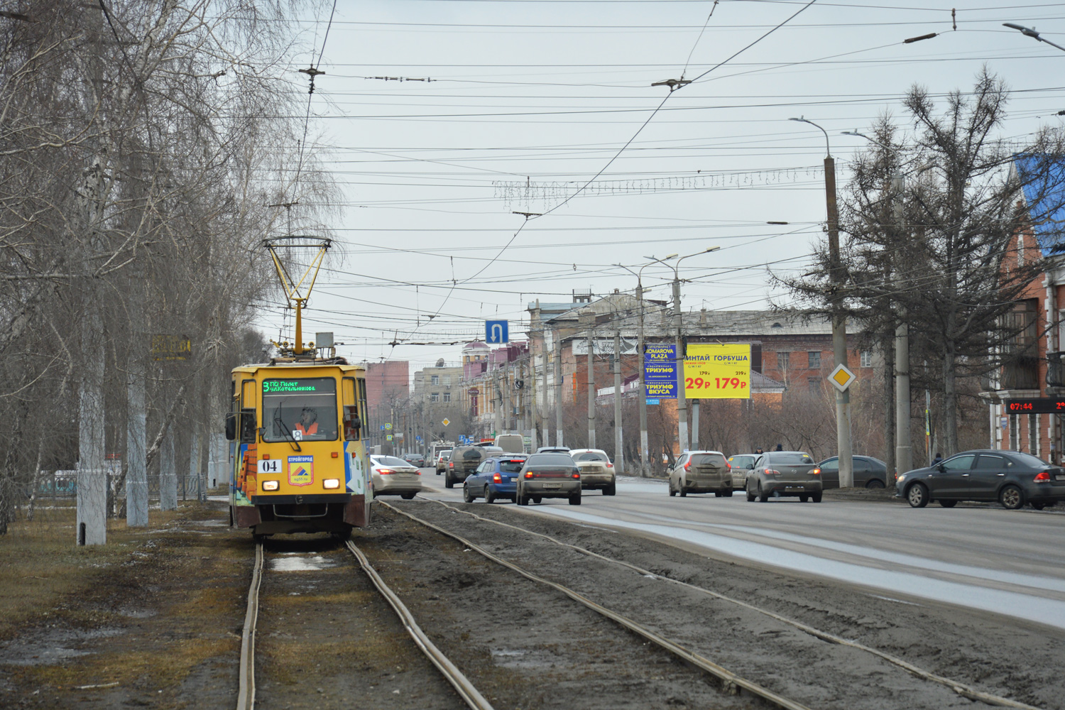 Omsk — Tram lines, left bank