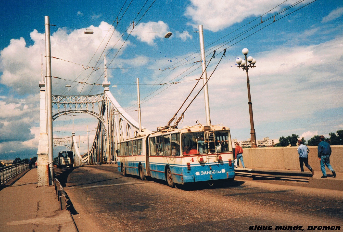 Tver, ZiU-683B [B00] # 4; Tver — Trolleybus lines: Old Volga Bridge; Tver — Tver trolleybus in the 1990s