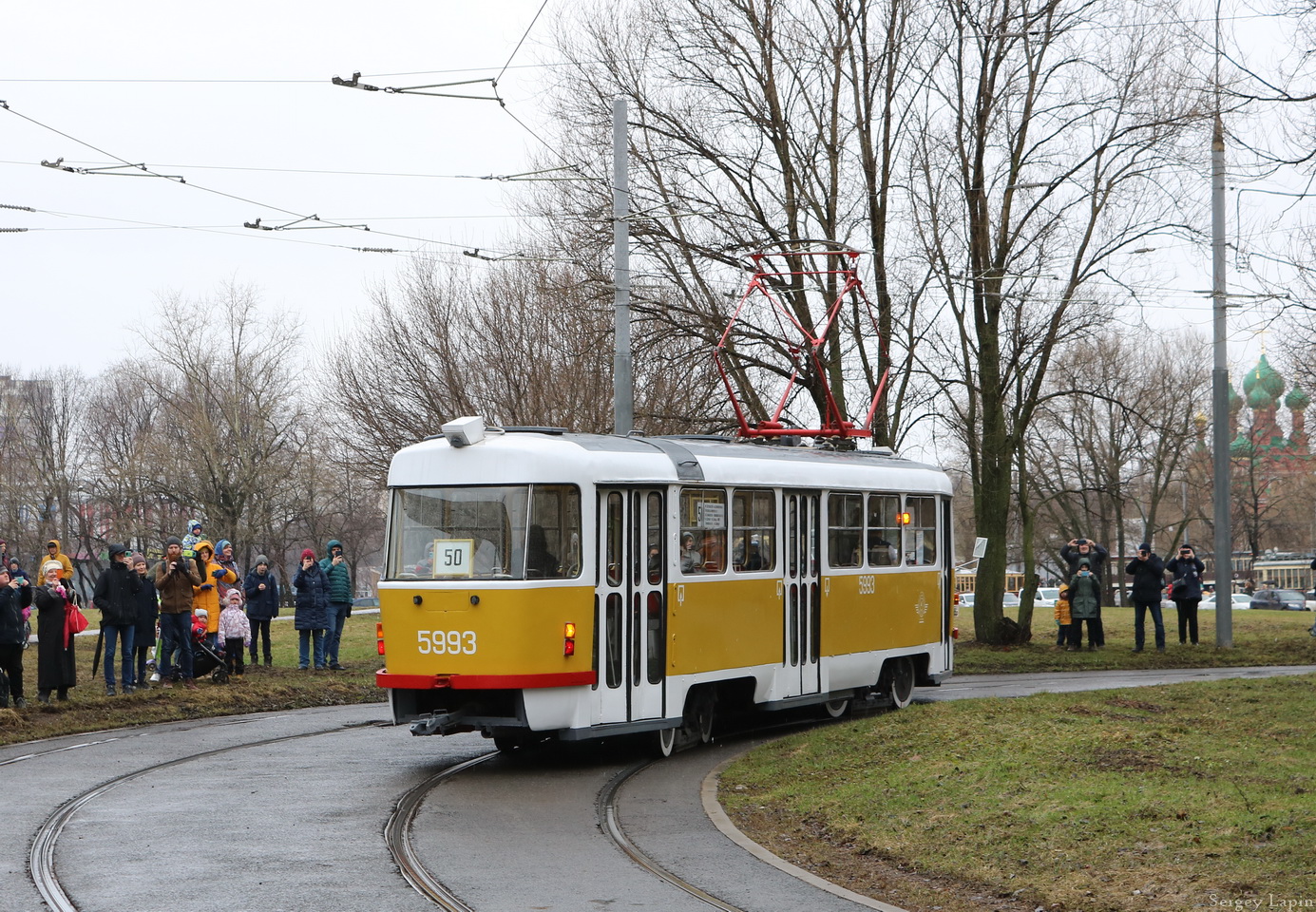 Moscova, Tatra T3SU nr. 5993; Moscova — 123 year Moscow tram anniversary parade on April 16, 2022