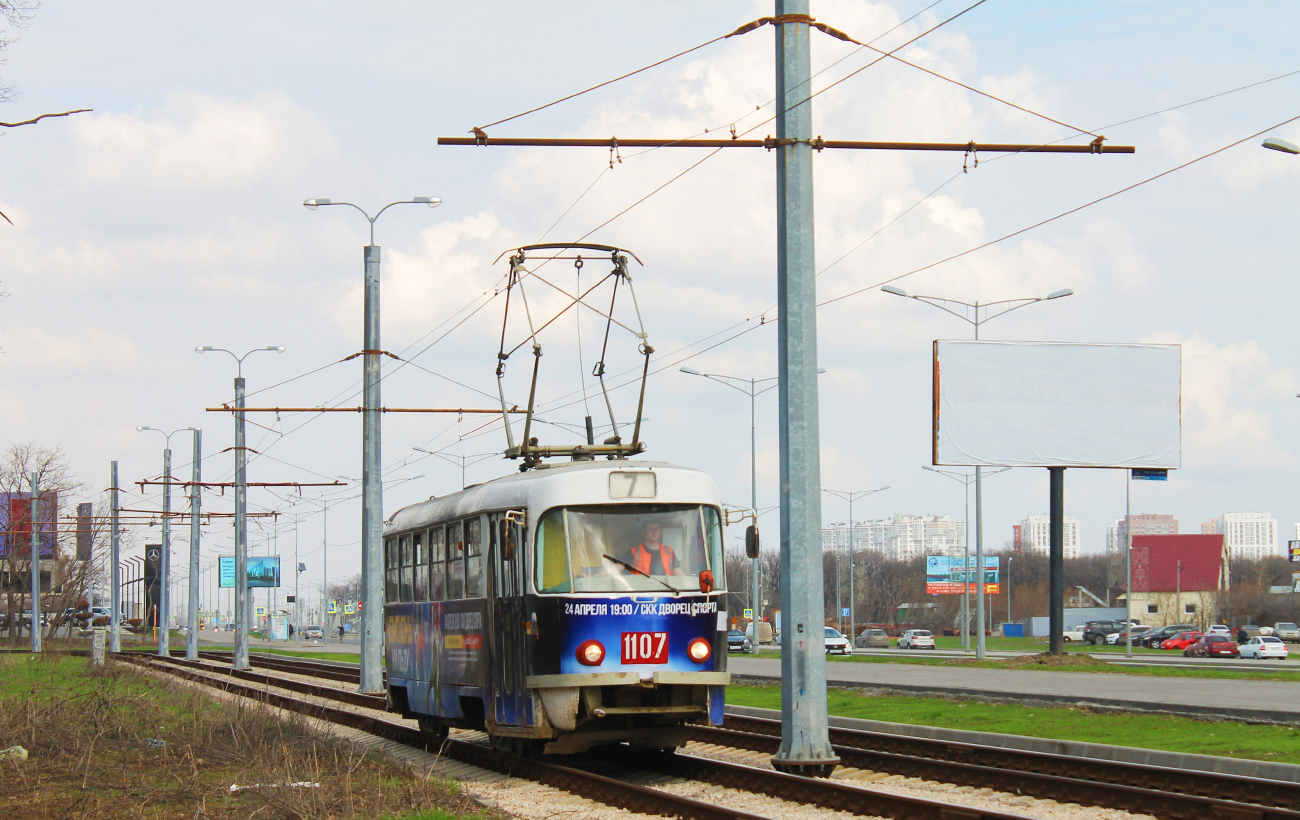 Самара, Tatra T3SU (двухдверная) № 1107