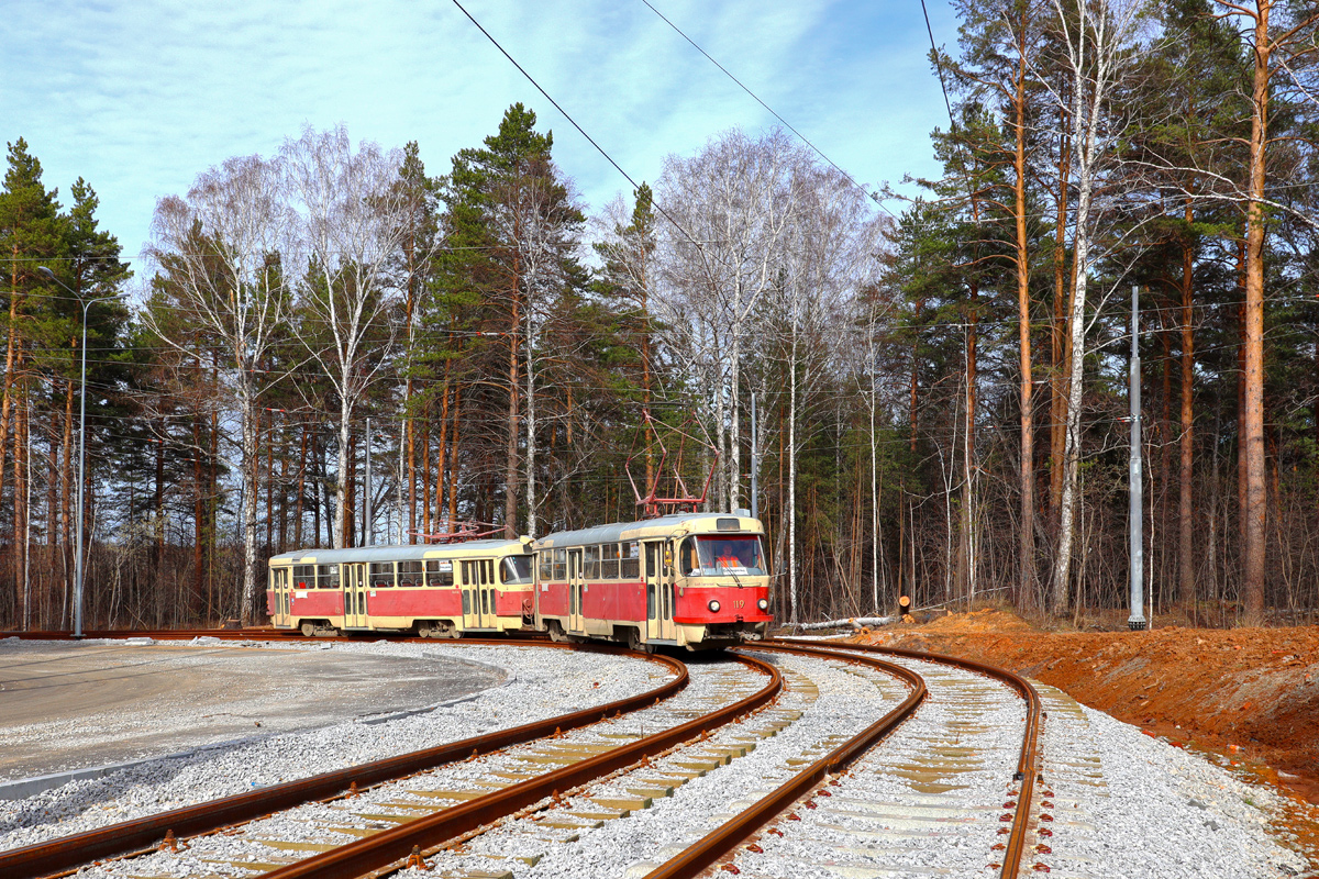 Yekaterinburg, Tatra T3SU (2-door) # 119; Yekaterinburg — The construction of a tram line Ekaterinburg — Verhnyaya Pyshma; Verkhniaya Pyshma — The construction of a tram line Ekaterinburg — Verhnyaya Pyshma