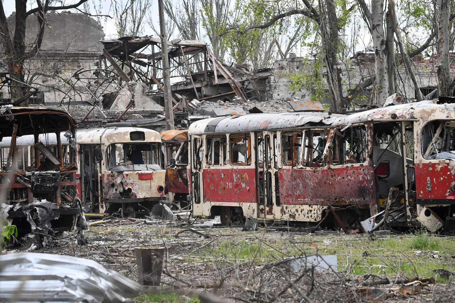 Mariupol, Tatra T3SUCS č. 741; Mariupol — Aftermath of Military Action 24.02.2022 – 20.05.2022