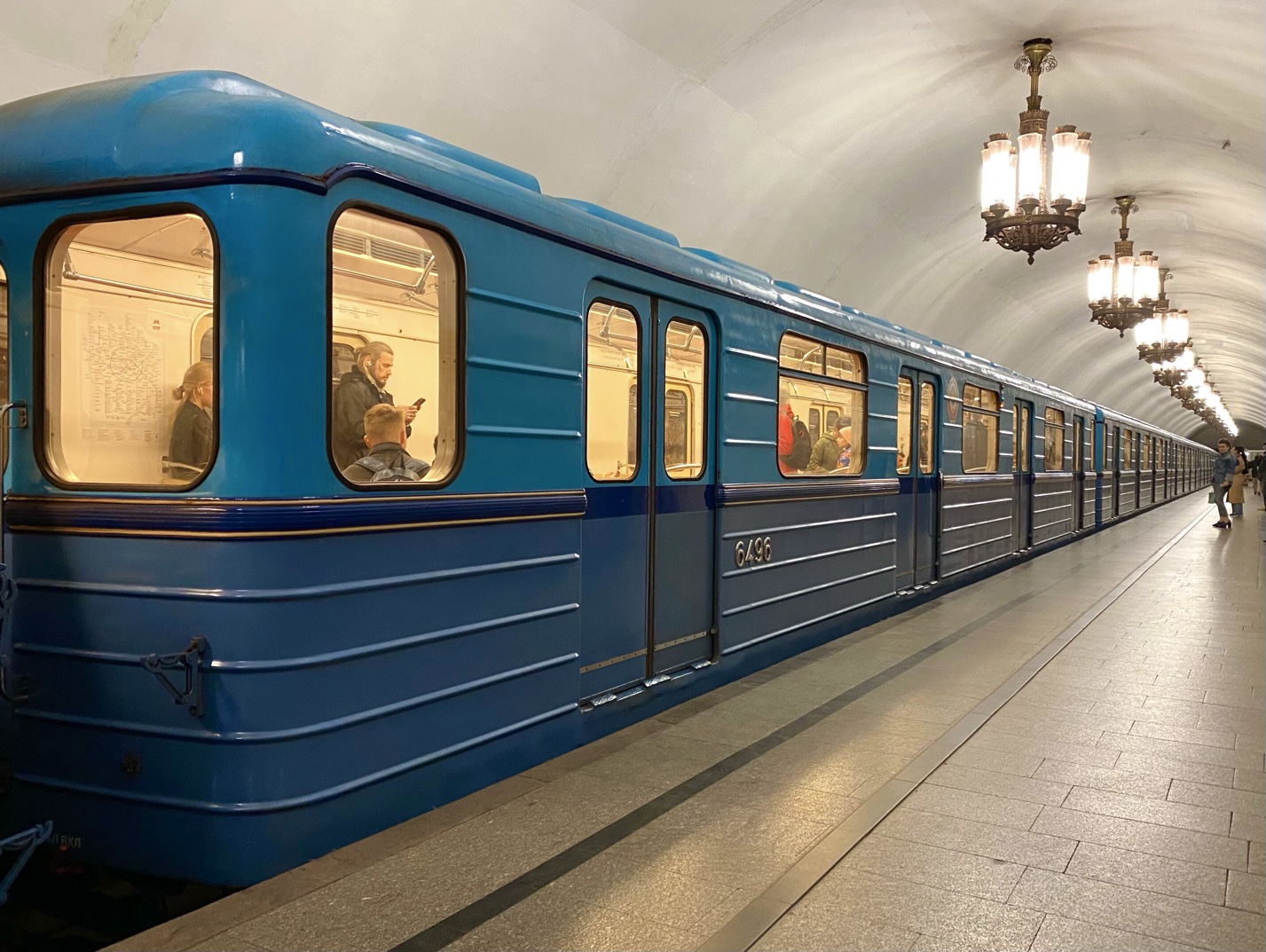 Moscova, Em-508T nr. 6496; Moscova — 87 year Moscow metro anniversary Parade and exhibition of metro cars on 13/05/2022 — 16/05/2022