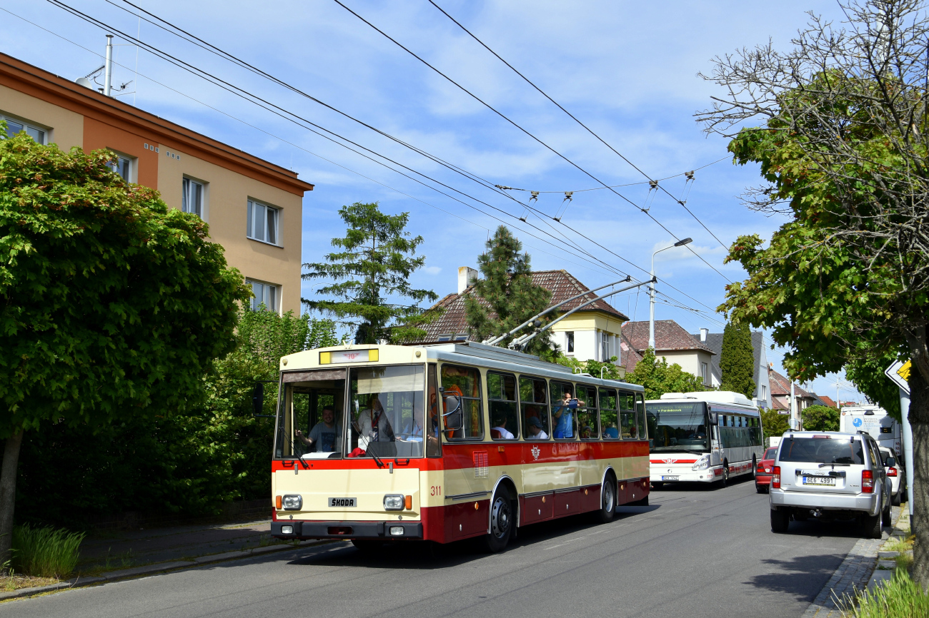 Pardubice, Škoda 14Tr08/6 č. 311; Pardubice — Celebration of the 70th anniversary of the operation of trolleybuses in Pardubice