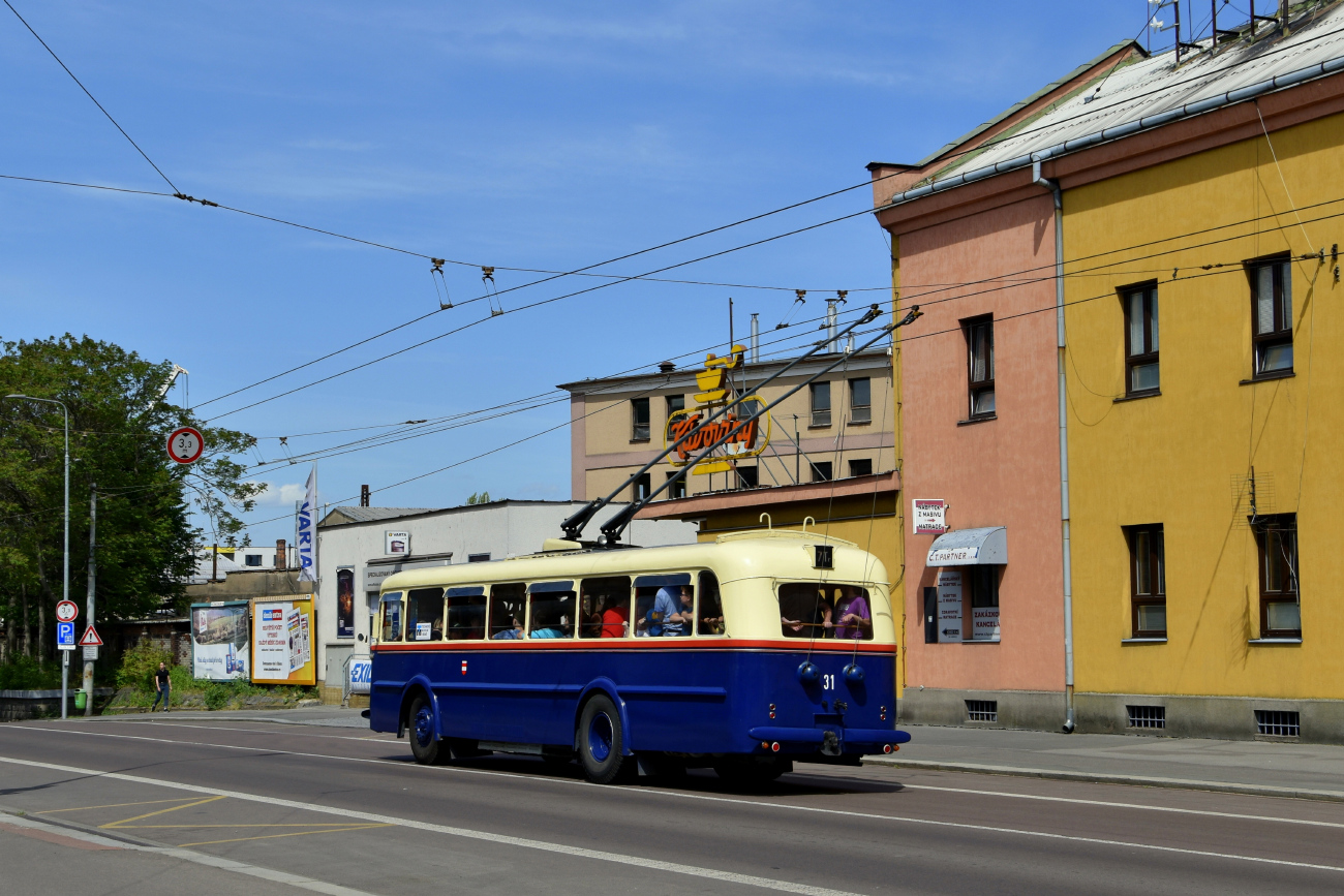 Brno, Škoda 7Tr4 № 31; Pardubice — Celebration of the 70th anniversary of the operation of trolleybuses in Pardubice