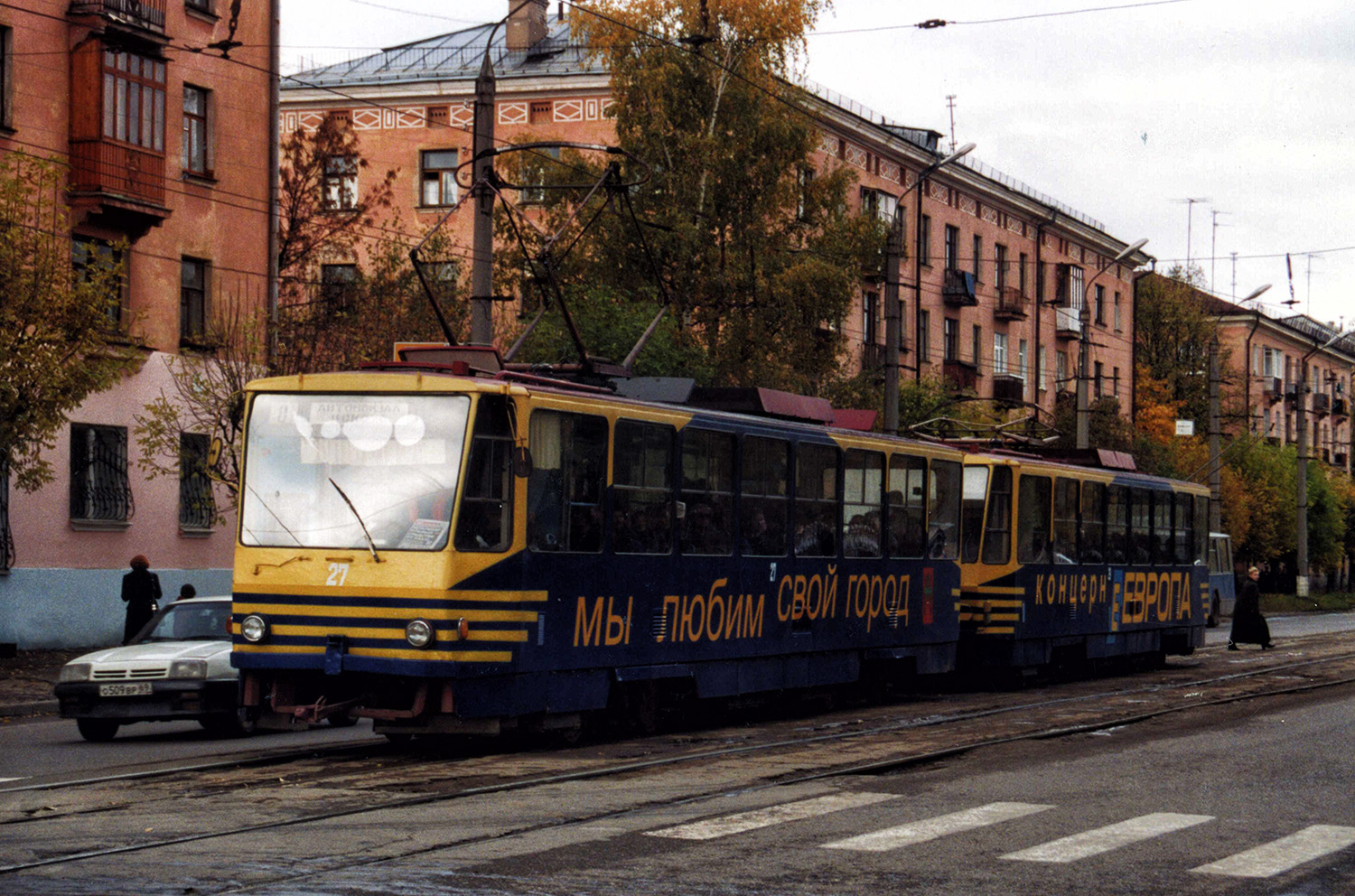 Тверь, Tatra T6B5SU № 27; Тверь — Тверской трамвай на рубеже XX и XXI вв. (2000 — 2001 гг.); Тверь — Трамвайные линии: Московский район