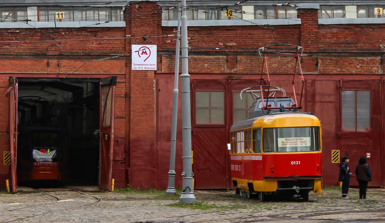Москва, Tatra T3SU (двухдверная) № 0121