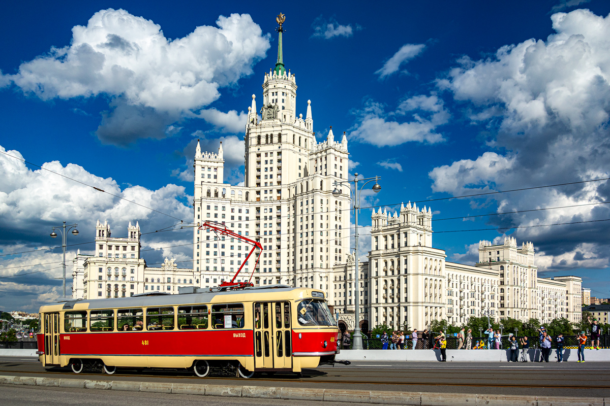 Moscow, Tatra T3SU (2-door) № 481; Moscow — Retro transport parade on June 4, 2022