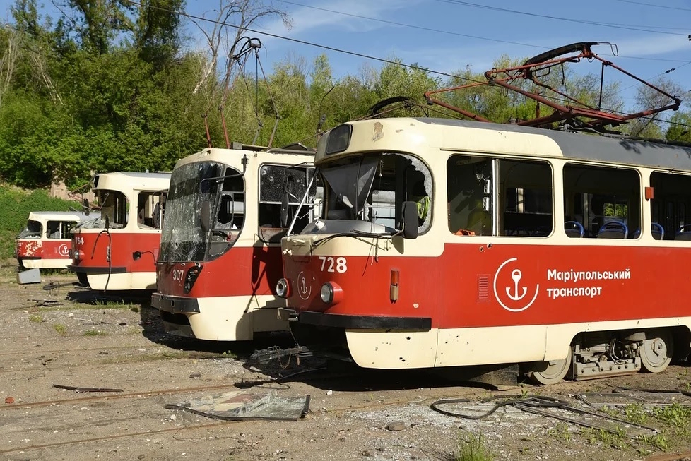 Мариуполь, Tatra T3A № 728; Мариуполь, К1 № 307; Мариуполь — Последствия боевых действий 24.02.2022 – 20.05.2022