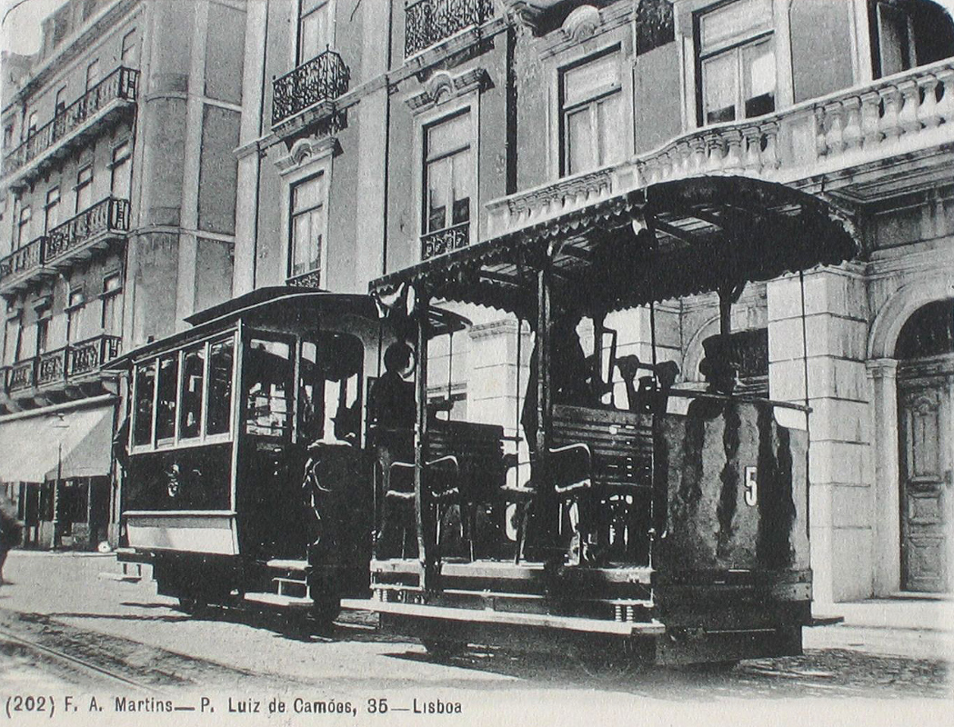 Lissabon, Esslingen 2-axle cable car № 5; Lissabon — Cable car — Elevador da Estrela (1890 — 1913)