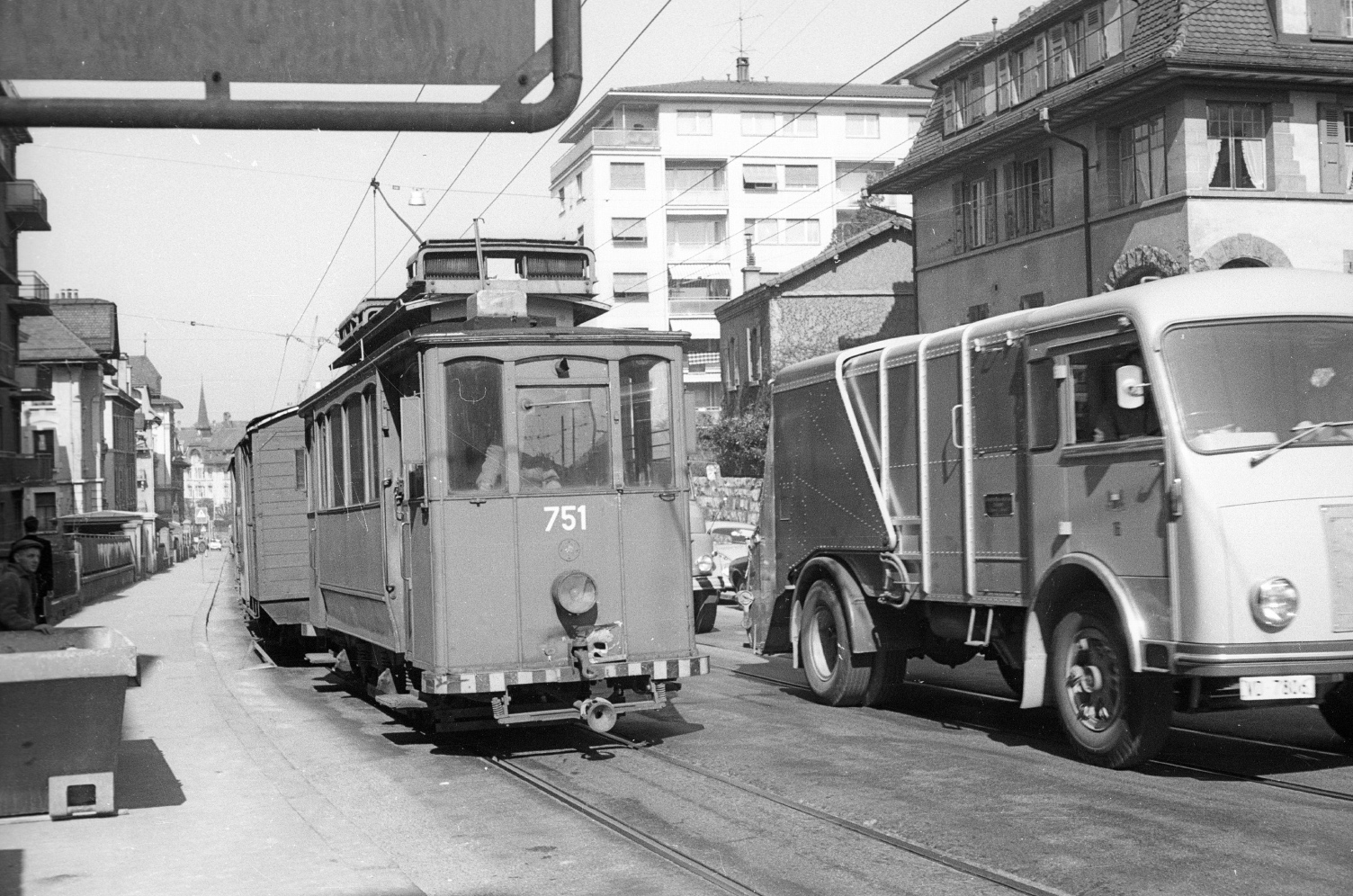Лозанна, Двухосный моторный вагон № 751; Лозанна — Старые фотографии