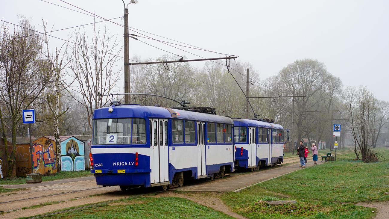 Рига, Tatra T3A № 30580