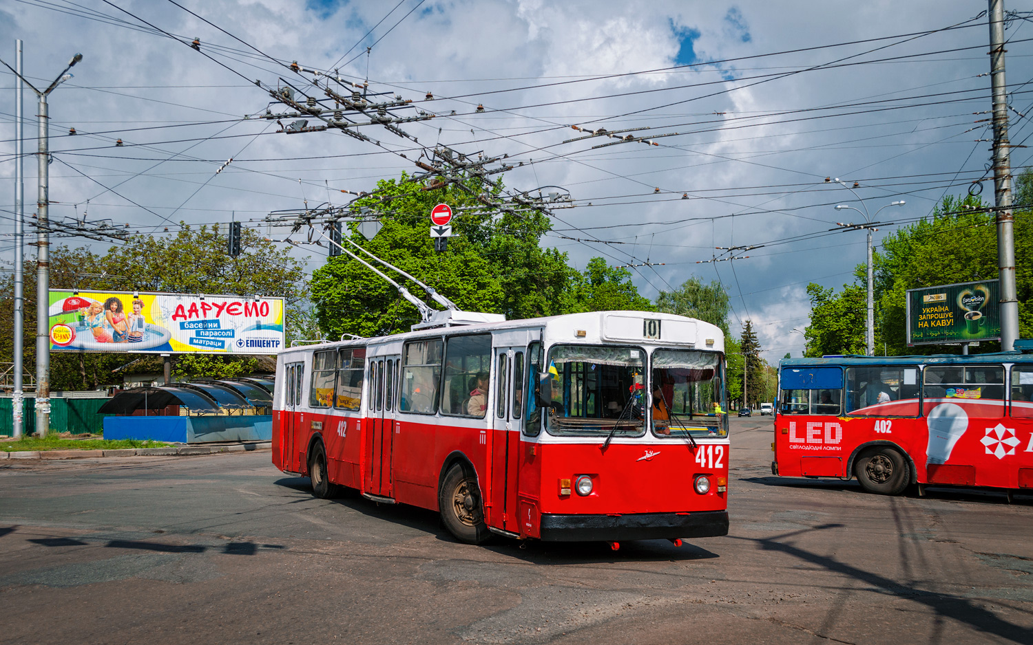 Černihiv, ZiU-682V-012 [V0A] č. 412; Černihiv — Trolleybus lines