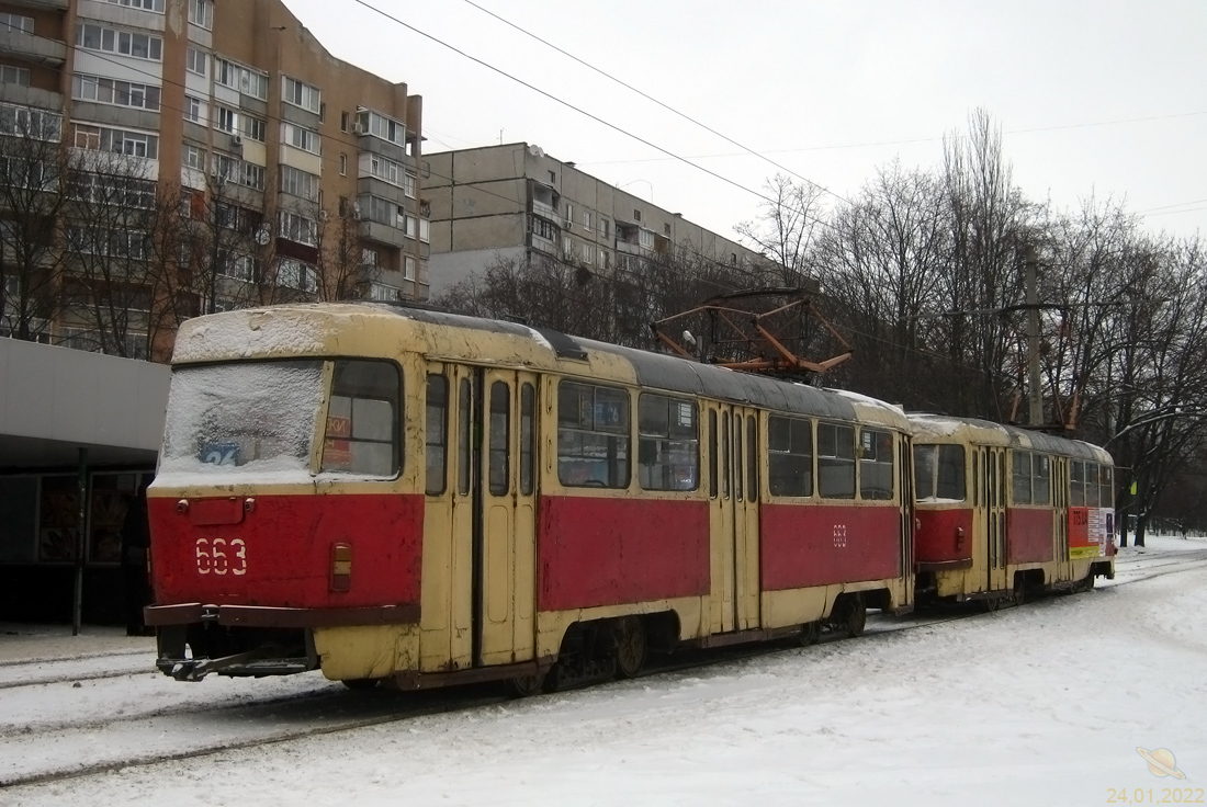 Харьков, Tatra T3SU № 663