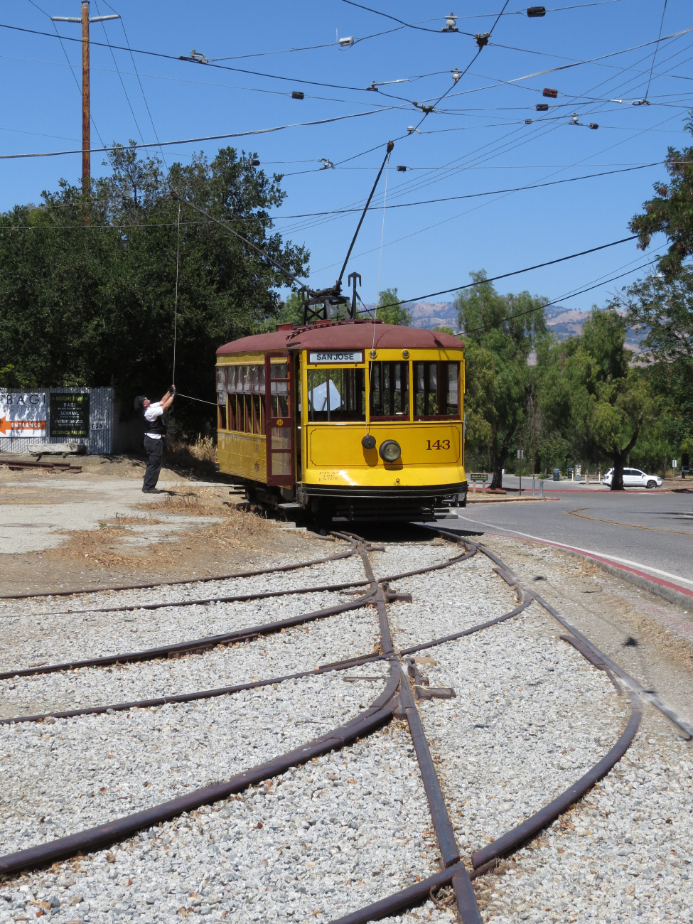 Сан-Хосе, Birney № 143; Сан-Хосе — Исторический трамвай в Kelly Park — линии и инфраструктура