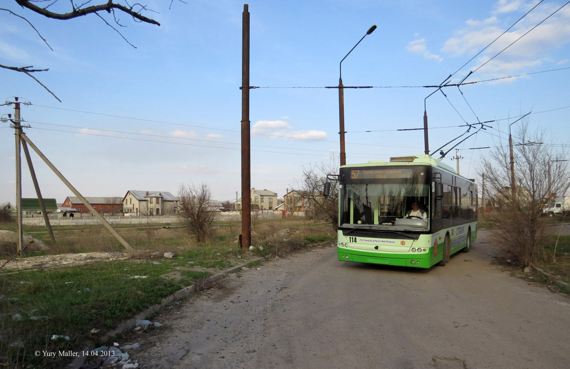 Луганск, Богдан Т60111 № 114; Луганск — Троллейбусные линии и инфраструктура