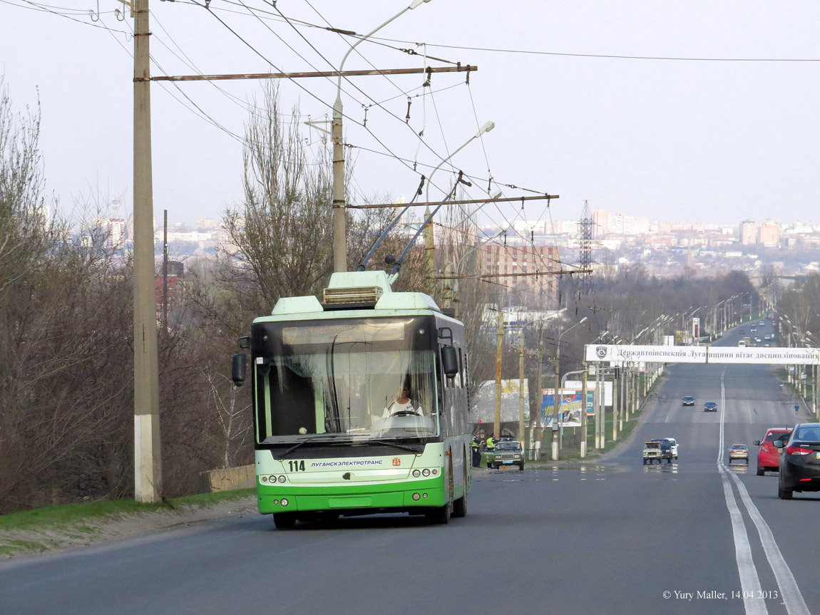 Луганск, Богдан Т60111 № 114; Луганск — Троллейбусные линии и инфраструктура