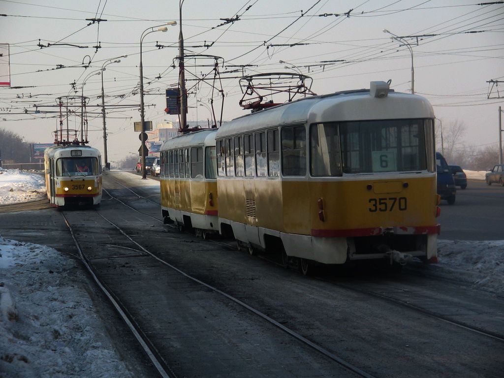 Москва, Tatra T3SU № 3570