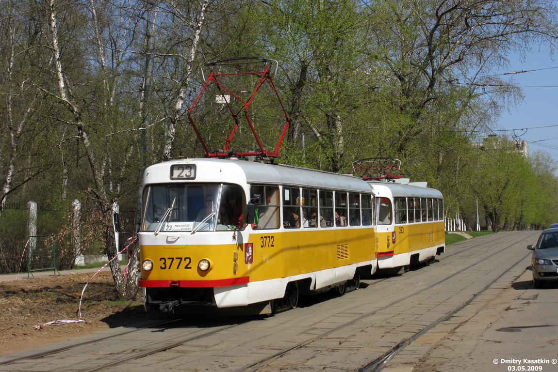 Москва, Tatra T3SU № 3772