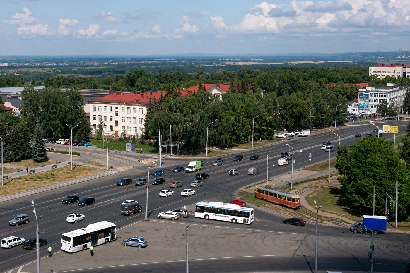 Ufa — Tramway network — North; Ufa — Trolleybus network — North; Ufa — Trolleybus network — South
