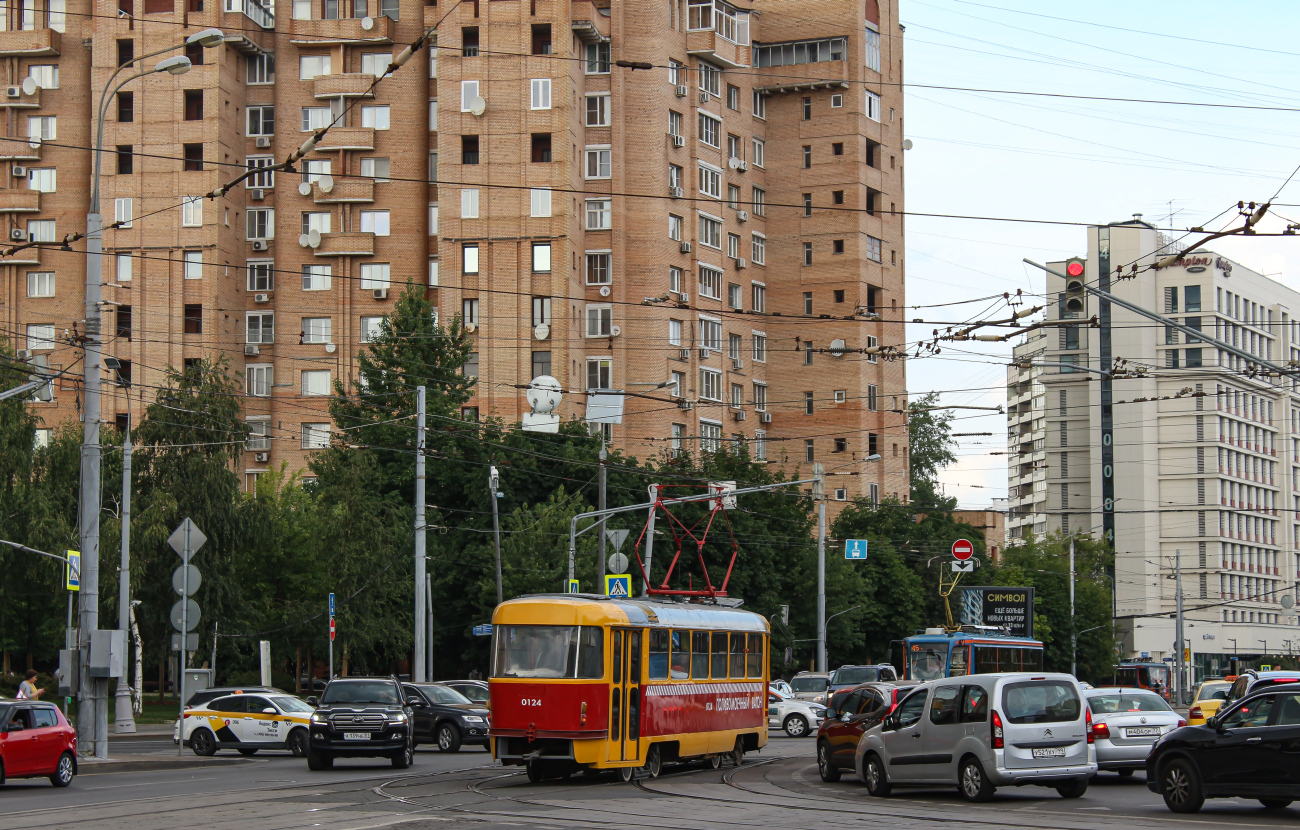 Москва, Tatra T3SU (двухдверная) № 0124