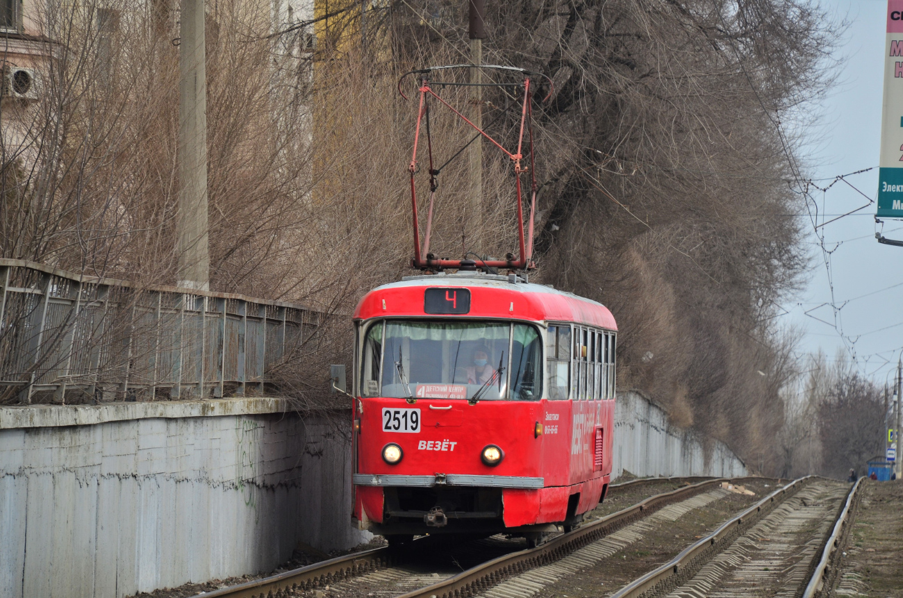 Волгоград, Tatra T3SU (двухдверная) № 2519