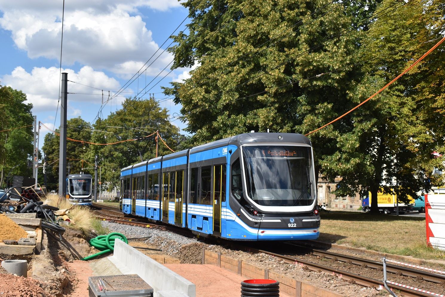 Хемниц, Škoda 35T ForCity Classic № 922; Хемниц — Трамвайные линии и инфраструктура