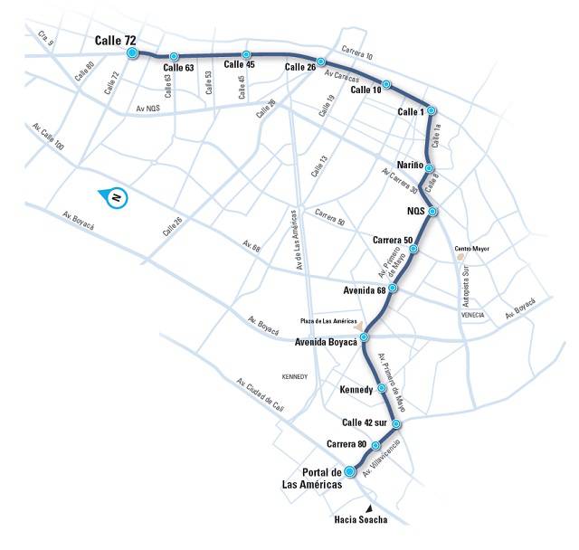 Bogotá — Maps; Bogotá — Metro