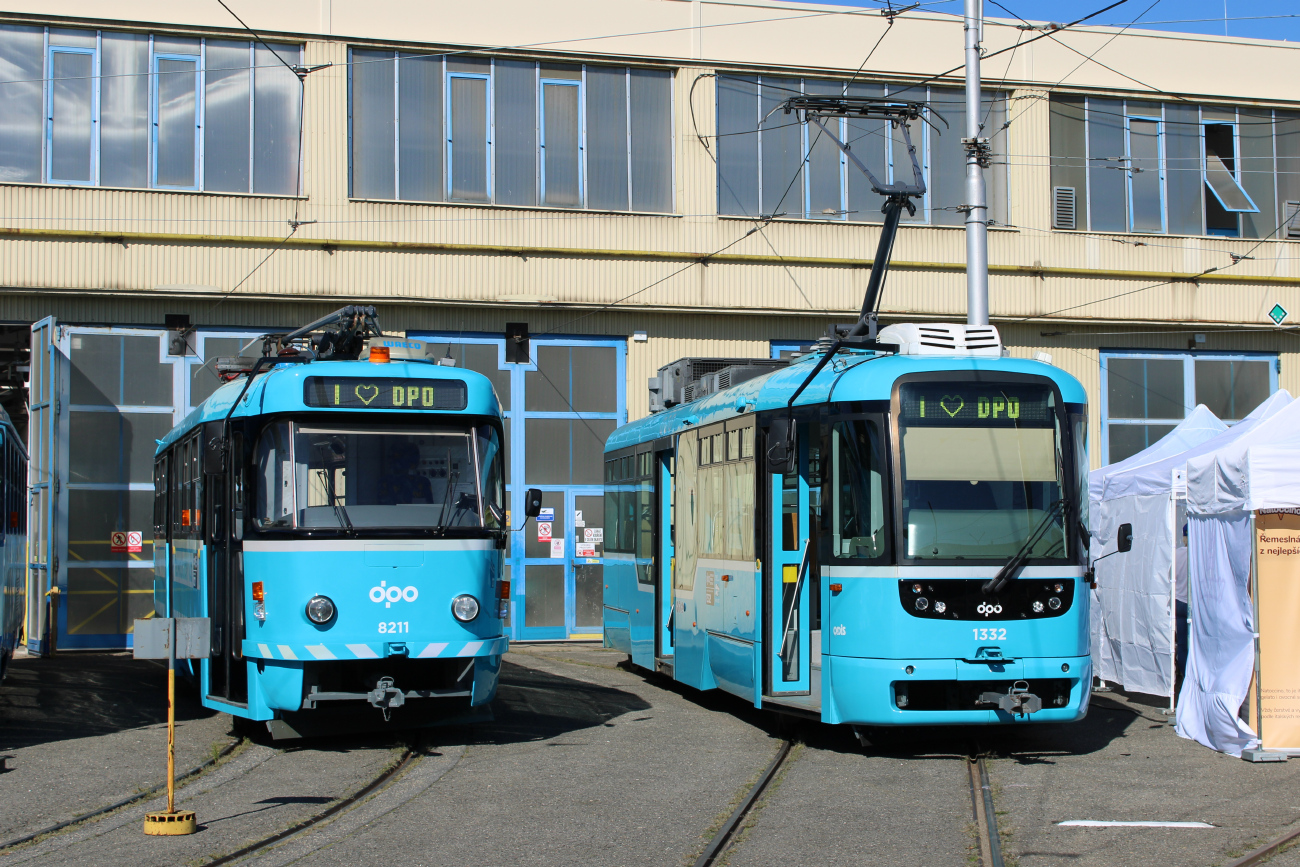 Острава, Tatra T3R.P № 8211; Острава, Vario LFR.E № 1332; Острава — День остравских транспортников 2022