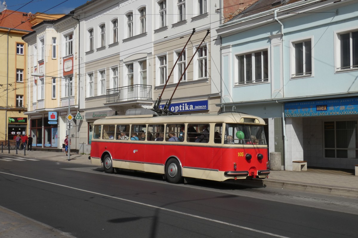 Теплице, Škoda 9TrHT28 № 105; Теплице — Юбилей: 70 лет Теплицкому троллейбусу (10.09.2022)
