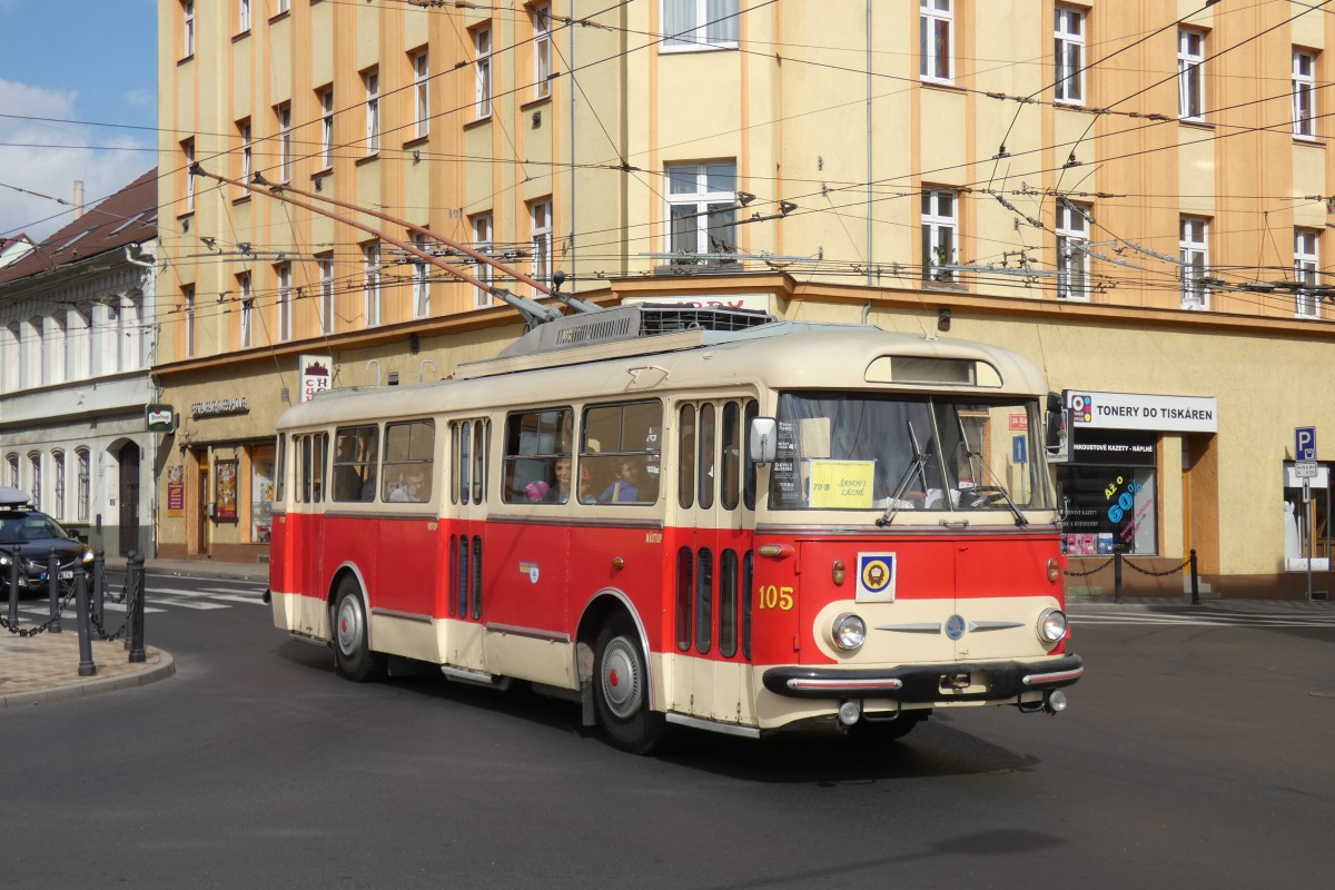 Теплице, Škoda 9TrHT28 № 105; Теплице — Юбилей: 70 лет Теплицкому троллейбусу (10.09.2022)