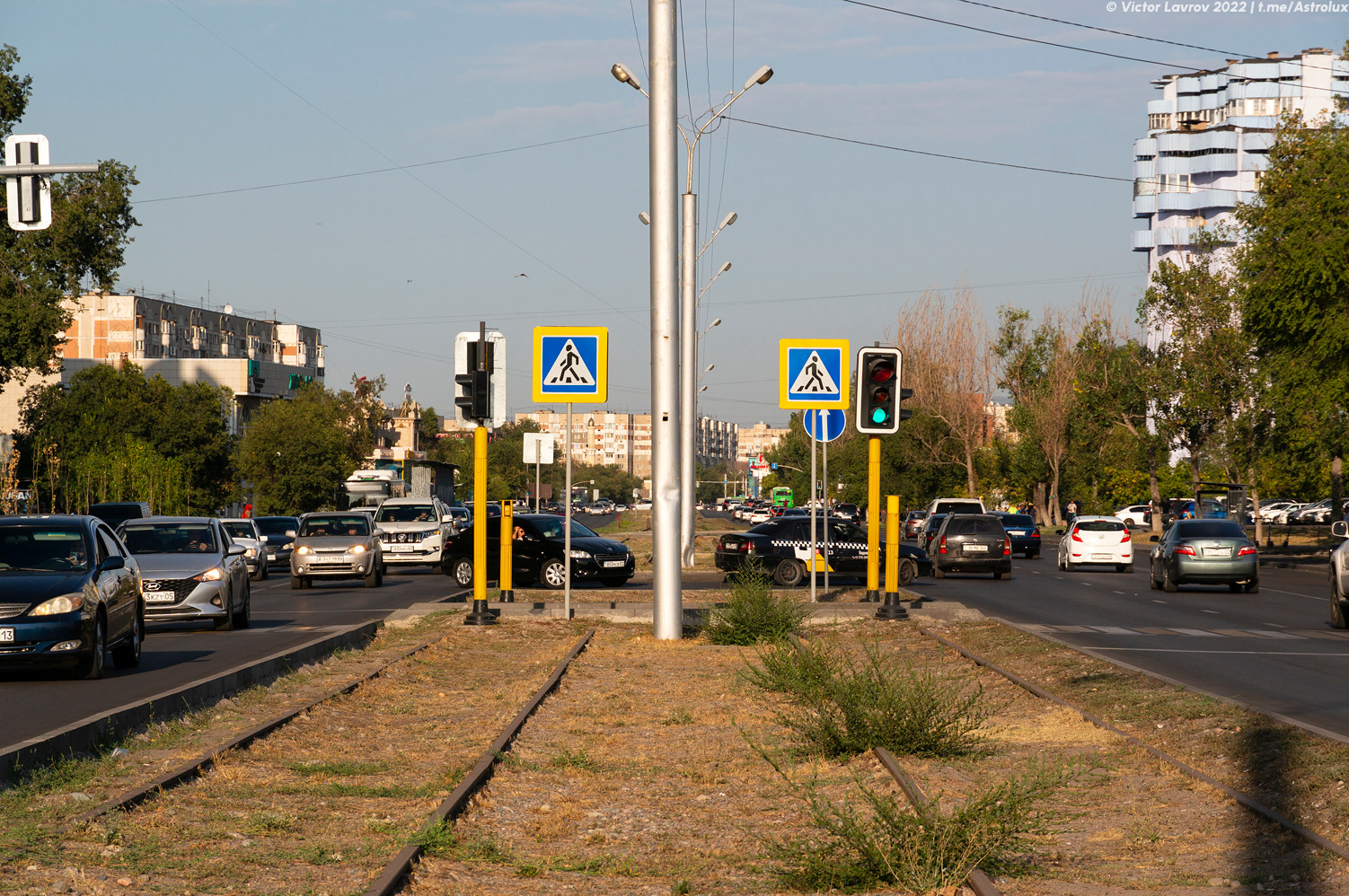 Алматы — Ликвидированные трамвайные линии