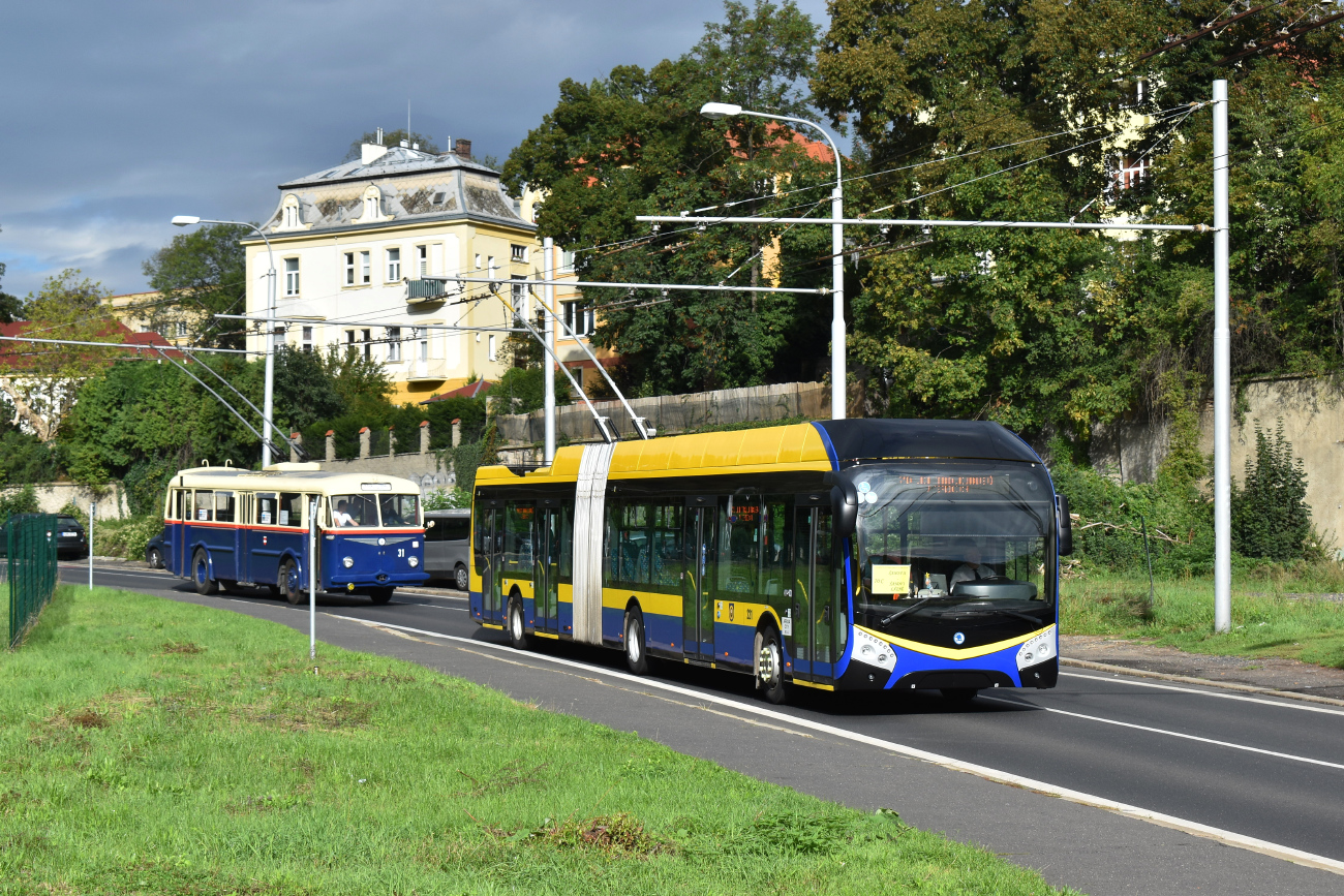 Теплице, Škoda 33Tr SOR № 221; Теплице — Троллейбусы других городов; Теплице — Юбилей: 70 лет Теплицкому троллейбусу (10.09.2022)