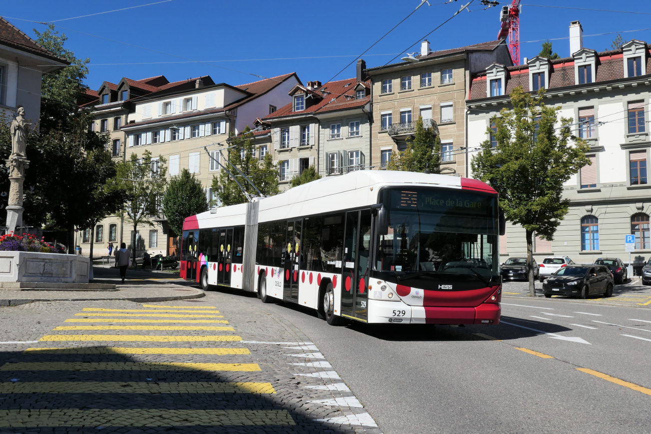 Фрибур, Hess SwissTrolley 3 (BGT-N2C) № 529