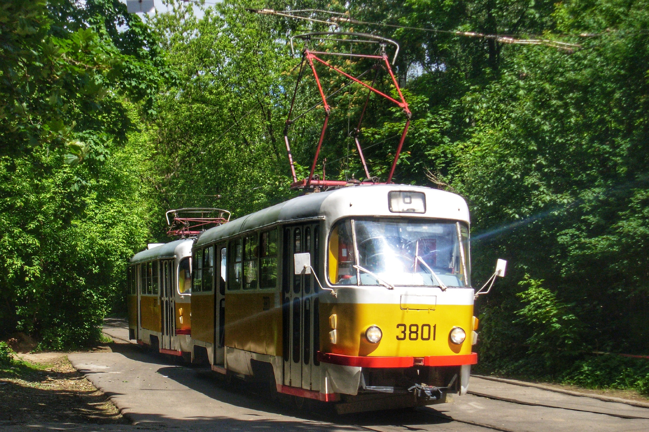 Москва, Tatra T3SU № 3801