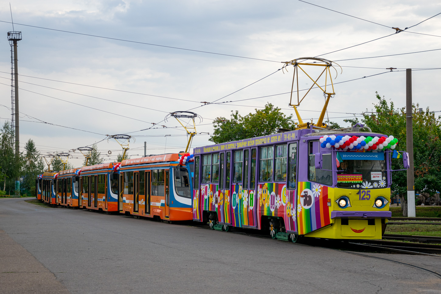 Нижнекамск, 71-608КМ № 125; Нижнекамск — Парад трамваев — 22 сентября 2022