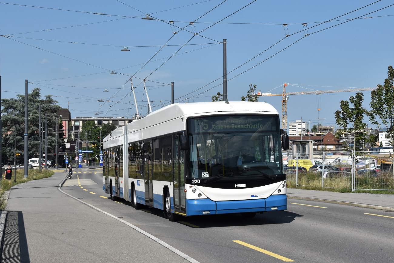 Lucerne, Hess SwissTrolley 3 (BGT-N2C) № 220