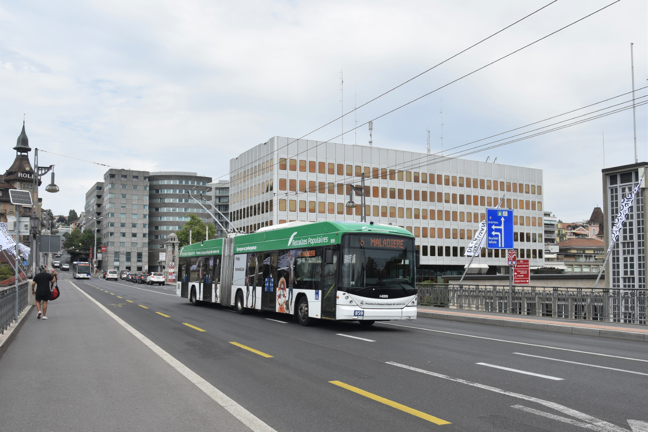 Лозанна, Hess SwissTrolley 3 (BGT-N2C) № 859