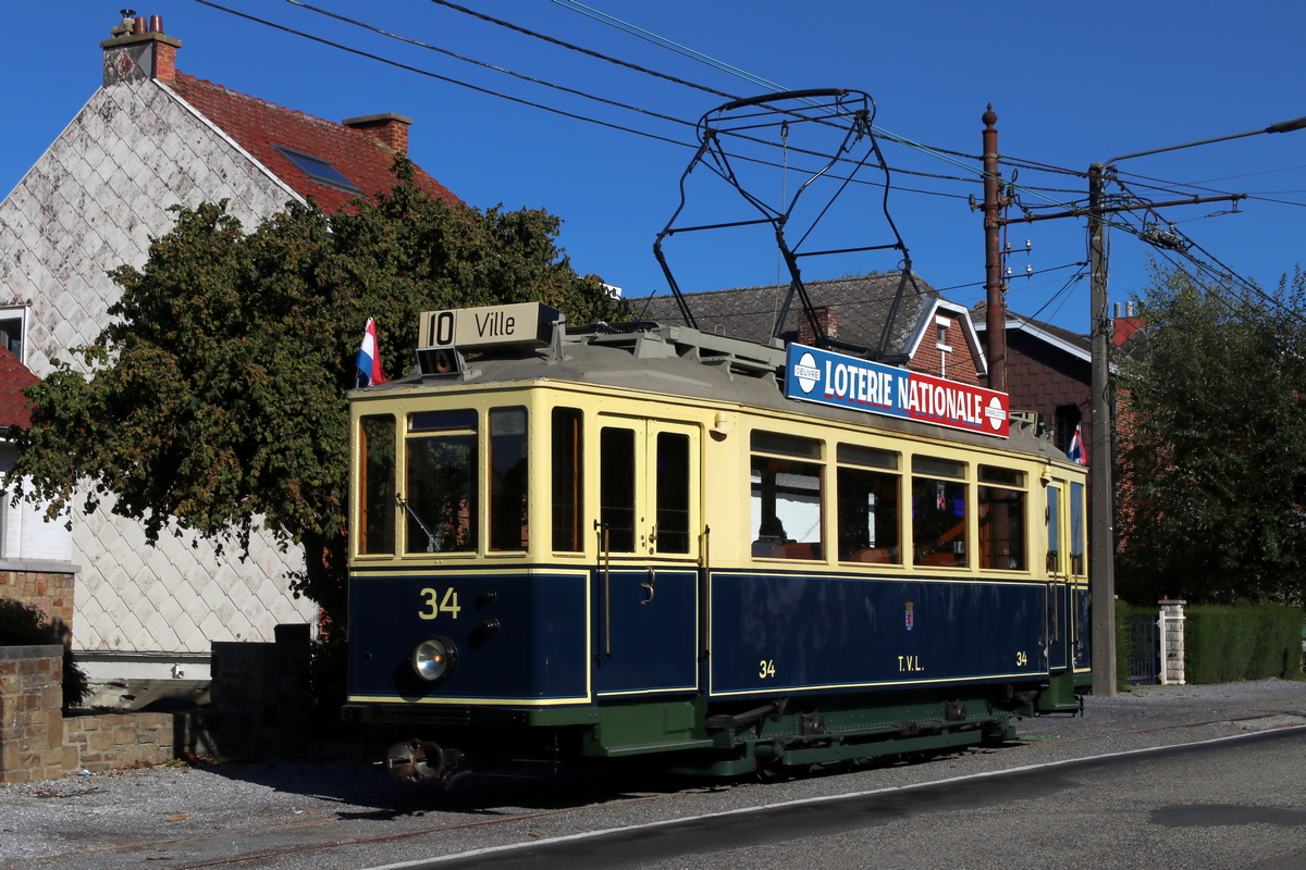 Luxembourg, Uerdingen 2-axle motor car N°. 34; Thuin — Visiting trams