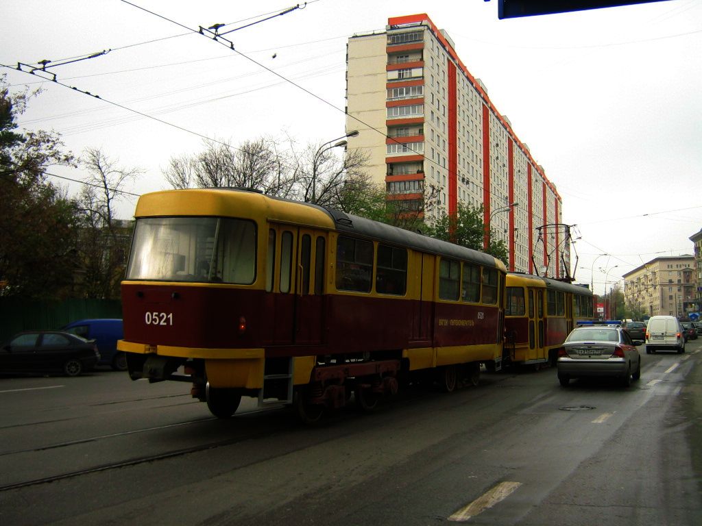 Москва, Tatra T3SU № 0521