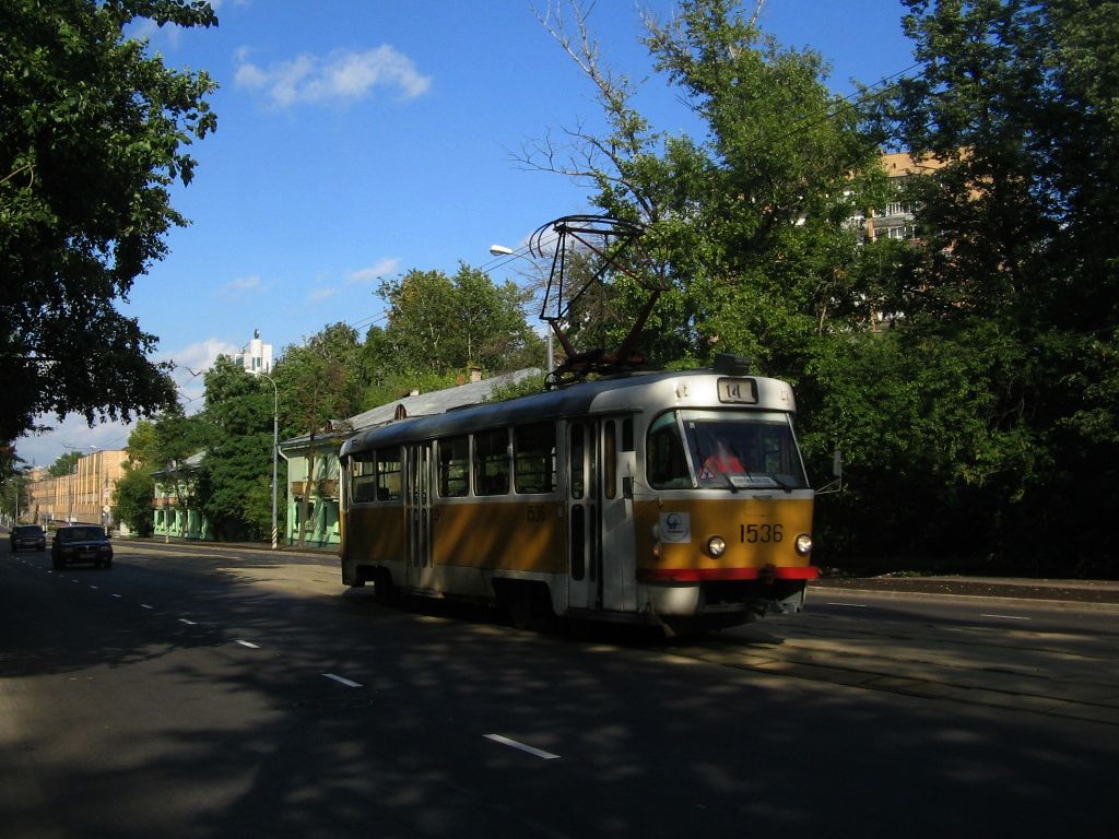 Москва, Tatra T3SU № 1536