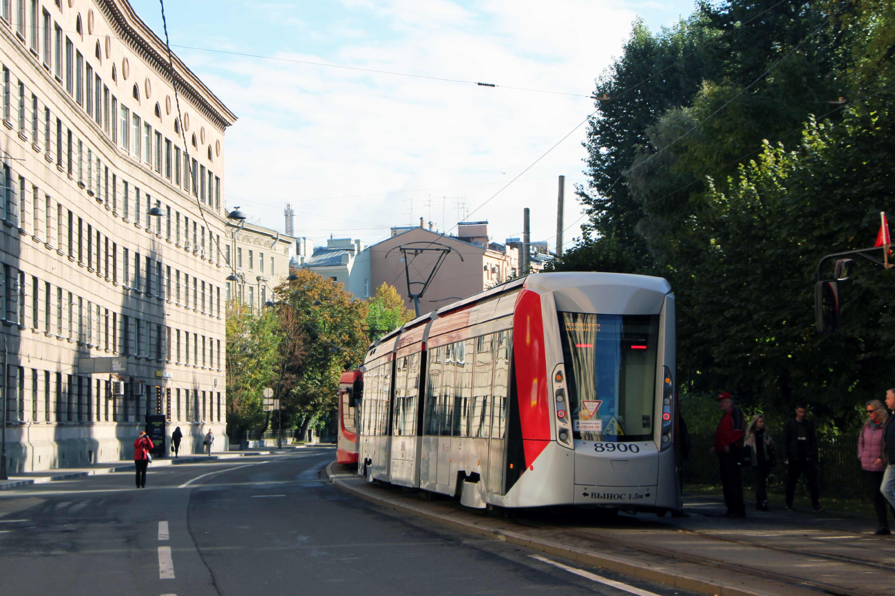 Санкт-Петербург, 71-801 (Alstom Citadis 301 CIS) № 8900; Санкт-Петербург — Выставка вагонов на 115-летие трамвая